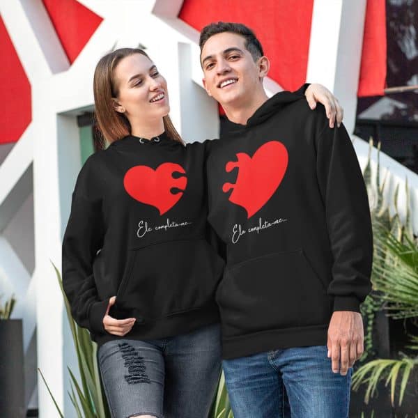 Conjunto T-Shirt / Sweatshirt Casal "Ele e Ela" - Image 3