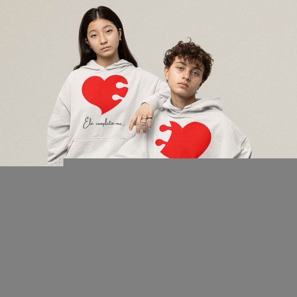 Conjunto T-Shirt / Sweatshirt Casal "Ele e Ela" - Image 4