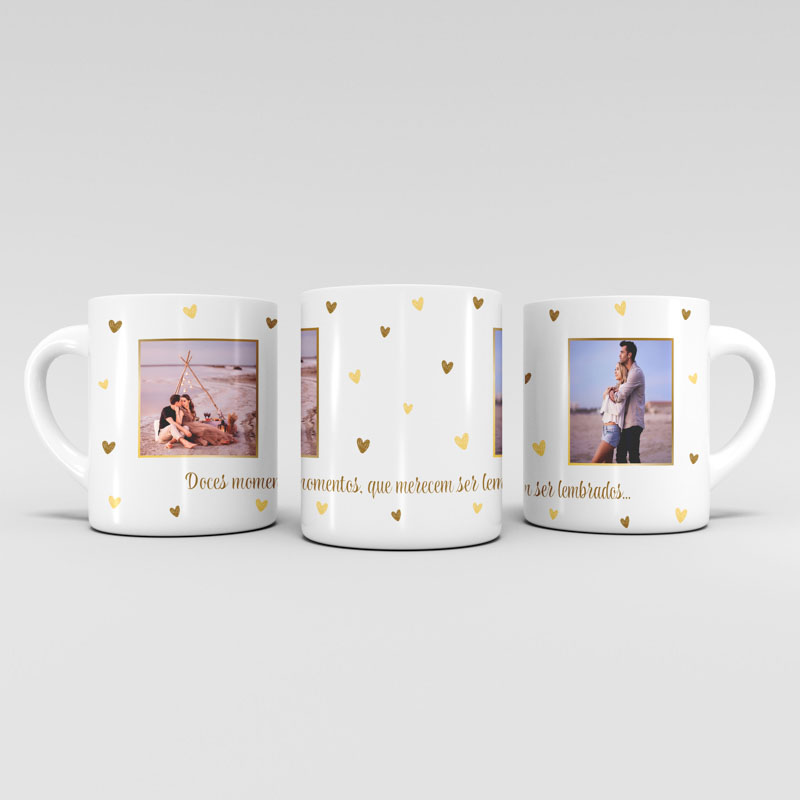 Caneca 2 Fotos e Texto Personalizada 2 Caneca 2 Fotos e Texto Personalizada - Image 2