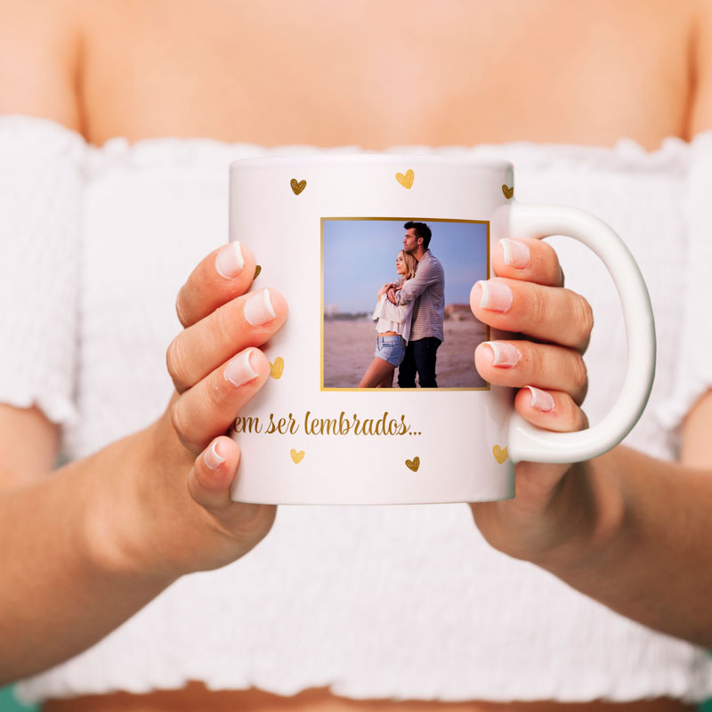 Caneca 2 Fotos e Texto Personalizada 1 caneca 2 fotos e texto
