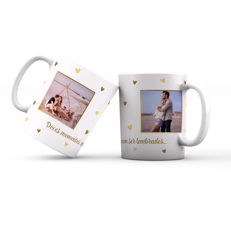 Caneca 2 Fotos e Texto Personalizada 3 caneca 2 fotos e texto