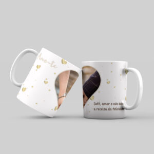 Caneca Foto Coração Personalizada