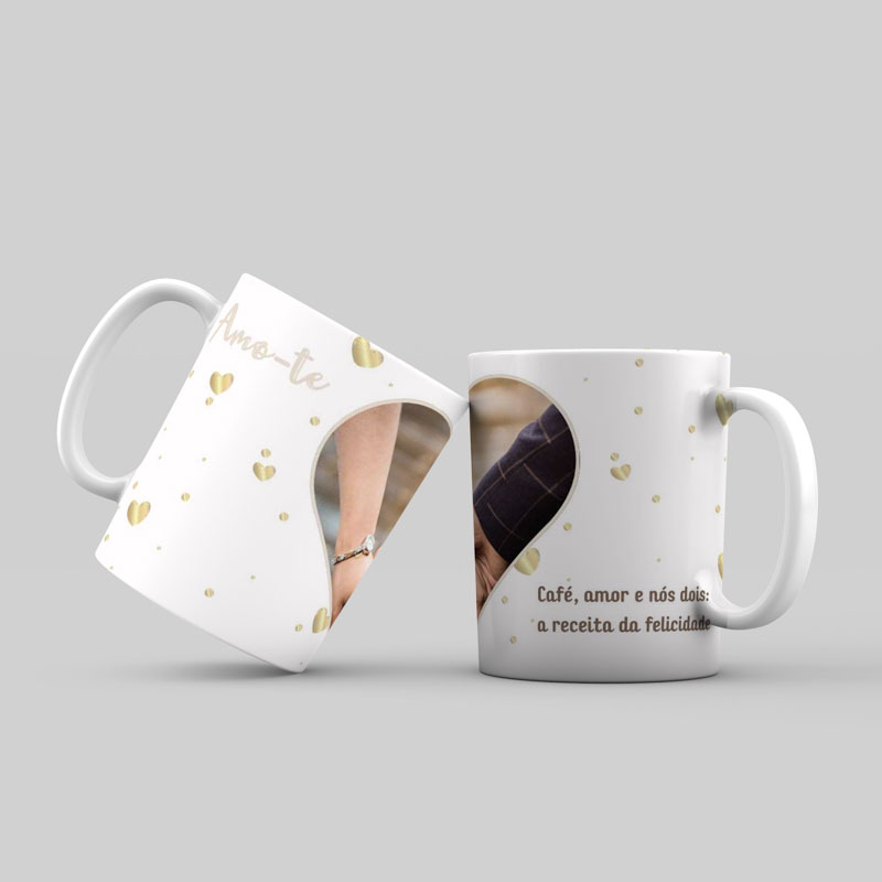 Caneca Foto Coração Personalizada 1 Caneca Foto Coração Personalizada