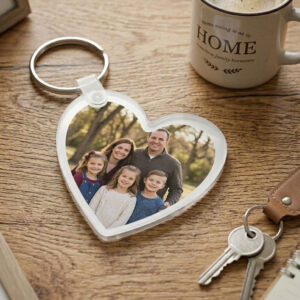 Imprima Fotos 5 Porta-Chaves Coração Personalizado com Foto